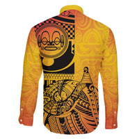 Marquesas Islands Family Matching Off The Shoulder Long Sleeve Dress and Hawaiian Shirt Marquesan Matatiki Fish Hook Patutiki - Polynesian Pride