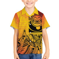 Marquesas Islands Family Matching Off The Shoulder Long Sleeve Dress and Hawaiian Shirt Marquesan Matatiki Fish Hook Patutiki - Polynesian Pride