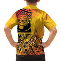 Marquesas Islands Family Matching Off Shoulder Maxi Dress and Hawaiian Shirt Marquesan Matatiki Fish Hook Patutiki - Polynesian Pride
