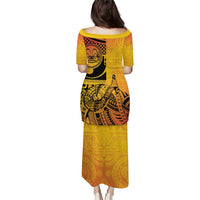 Marquesas Islands Family Matching Puletasi and Hawaiian Shirt Marquesan Matatiki Fish Hook Patutiki - Polynesian Pride