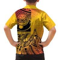 Marquesas Islands Kid Hawaiian Shirt Marquesan Matatiki Fish Hook Patutiki LT14 - Polynesian Pride