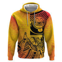 Marquesas Islands Zip Hoodie Marquesan Matatiki Fish Hook Patutiki - Polynesian Pride