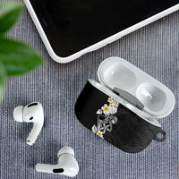 Black Samoa Tattoo AirPods Case Plumeria Samoan Ocean Tatau Pattern - Polynesian Pride