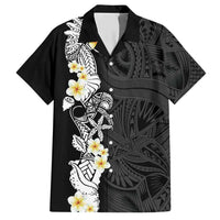 Black Samoa Tattoo Hawaiian Shirt Plumeria Samoan Ocean Tatau Pattern - Polynesian Pride