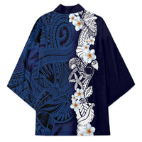 Blue Samoa Tattoo Kimono Plumeria Samoan Ocean Tatau Pattern - Polynesian Pride