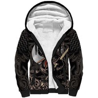 Aotearoa Hei Matau Sherpa Hoodie Haka Kiwi Mix Maori Mangopare