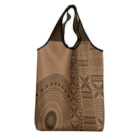 Fakaalofa Lahi Atu Niue Grocery Bag Vintage Hiapo Pattern Brown Version