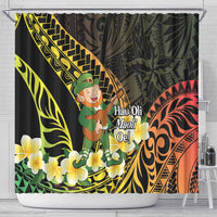 Hawaii Saint Patrick's Day Shower Curtain Ukulele Leprechaun Hau'Oli Maoli Oe!