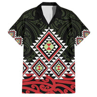 Kia Ora Aotearoa Family Matching Puletasi and Hawaiian Shirt 2025 Pasifika Maori Taniko Motifs