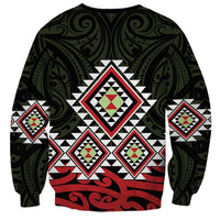Kia Ora Aotearoa Sweatshirt 2025 Pasifika Maori Taniko Motifs LT14 - Polynesian Pride