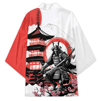 Japanese Samurai Warrior Enso Kimono Japan Pagoda Sakura Watercolor LT14 - Polynesian Pride