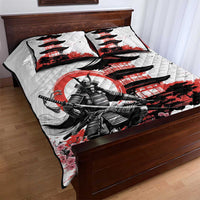 Japanese Samurai Warrior Enso Quilt Bed Set Japan Pagoda Sakura Watercolor LT14 - Polynesian Pride