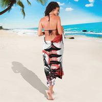Japanese Samurai Warrior Enso Sarong Japan Pagoda Sakura Watercolor LT14 - Polynesian Pride