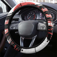 Japanese Samurai Warrior Enso Steering Wheel Cover Japan Pagoda Sakura Watercolor - Polynesian Pride