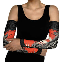 Japanese Dragon Katana Enso Arm Sleeves Japan Pagoda Seamless Cloud LT14 - Polynesian Pride