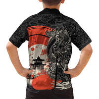 Japanese Dragon Katana Enso Family Matching Tank Maxi Dress and Hawaiian Shirt Japan Pagoda Seamless Cloud - Polynesian Pride