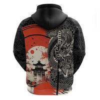 Japanese Dragon Katana Enso Hoodie Japan Pagoda Seamless Cloud LT14 - Polynesian Pride