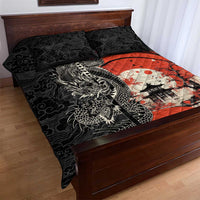 Japanese Dragon Katana Enso Quilt Bed Set Japan Pagoda Seamless Cloud LT14 - Polynesian Pride