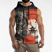 Japanese Dragon Katana Enso Sleeveless Hoodie Japan Pagoda Seamless Cloud LT14 - Polynesian Pride