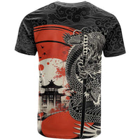 Japanese Dragon Katana Enso T Shirt Japan Pagoda Seamless Cloud LT14 - Polynesian Pride