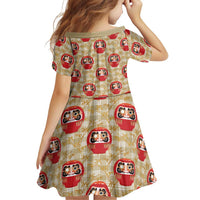 Japanese Daruma Doll Family Matching Mermaid Dress and Hawaiian Shirt Palaka With Seamless Bamboo Pattern LT14 - Polynesian Pride