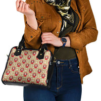 Japanese Daruma Doll Shoulder Handbag Palaka With Seamless Bamboo Pattern - Polynesian Pride