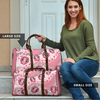 Japanese Daruma Doll Palaka Travel Bag Cherry Blossoms With Shell Lei LT14 - Polynesian Pride
