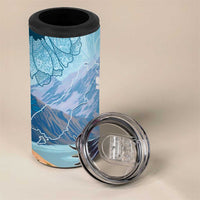 New Zealand South Island 4 in 1 Can Cooler Tumbler Te Waipounamu Aoraki Kea Bird