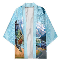 New Zealand South Island Kimono Te Waipounamu Aoraki Kea Bird - Polynesian Pride