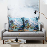 New Zealand South Island Pillow Cover Te Waipounamu Aoraki Kea Bird - Polynesian Pride
