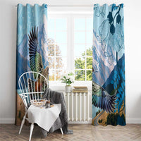 New Zealand South Island Window Curtain Te Waipounamu Aoraki Kea Bird