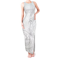 Polynesia Brain Cancer Awareness Tank Maxi Dress In May We Wear Grey LT14 Women White - Polynesian Pride