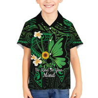 Polynesia Mental Health Awareness Hawaiian Shirt Green Ribbon Be Kind To Your Mind LT14 - Polynesian Pride