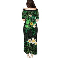 Polynesia Mental Health Awareness Puletasi Green Ribbon Be Kind To Your Mind LT14 - Polynesian Pride