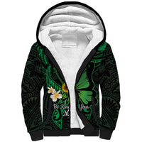 Polynesia Mental Health Awareness Sherpa Hoodie Green Ribbon Be Kind To Your Mind LT14 Unisex Green - Polynesian Pride