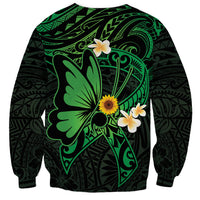 Polynesia Mental Health Awareness Sweatshirt Green Ribbon Be Kind To Your Mind