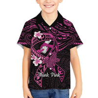 Polynesia Breast Cancer Awareness Hawaiian Shirt Pink Ribbon No One Fights Alone - Black LT14 - Polynesian Pride
