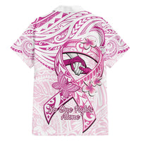 Polynesia Breast Cancer Awareness Hawaiian Shirt Pink Ribbon No One Fights Alone - White LT14 - Polynesian Pride