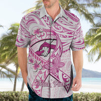 Polynesia Breast Cancer Awareness Hawaiian Shirt Pink Ribbon No One Fights Alone - White LT14 - Polynesian Pride