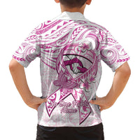 Polynesia Breast Cancer Awareness Hawaiian Shirt Pink Ribbon No One Fights Alone - White LT14 - Polynesian Pride