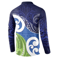 Southland New Zealand Button Sweatshirt Maori Koru Flag Color