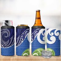 Southland New Zealand 4 in 1 Can Cooler Tumbler Maori Koru Flag Color