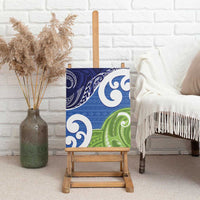 Southland New Zealand Canvas Wall Art Maori Koru Flag Color