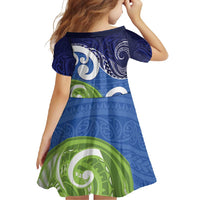 Southland New Zealand Family Matching Tank Maxi Dress and Hawaiian Shirt Maori Koru Flag Color