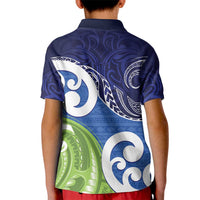 Southland New Zealand Kid Polo Shirt Maori Koru Flag Color