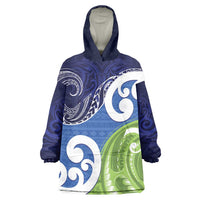 Southland New Zealand Wearable Blanket Hoodie Maori Koru Flag Color