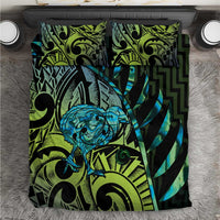 Southland Takehe Pounama Bedding Set Aotearoa Poutama Paua Shell Fern