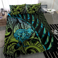 Southland Takehe Pounama Bedding Set Aotearoa Poutama Paua Shell Fern