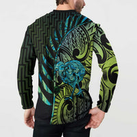 Southland Takehe Pounama Button Sweatshirt Aotearoa Poutama Paua Shell Fern