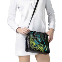 Southland Takehe Pounama Shoulder Handbag Aotearoa Poutama Paua Shell Fern